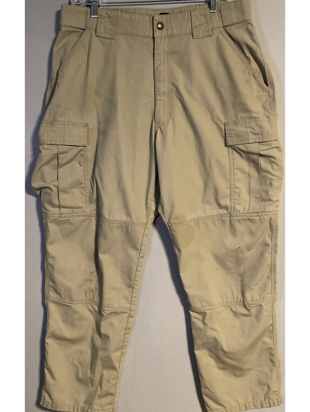 5.11 TACTICAL PANTS TAN WAIST 35.5-39x30.5 INSEAM Rip Stop Cargo PREOWNED